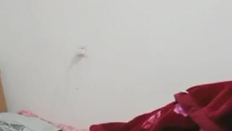 A pretty little girl who is not very young but very plump is wearing stockings and having sex with her sex partner.