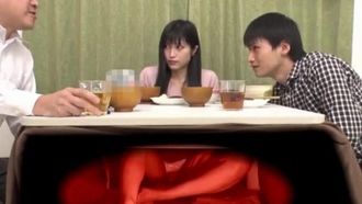 SCPX-347 I was playing a prank on my stepmother's pussy in the kotatsu without telling my father next door, but it escalated and we had to hold back our voices and suck each other's incestuous sex and fertilize and creampie.