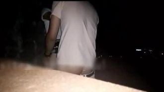 玩的就是刺激：本城最高天台露出爆操口射
