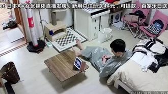 Hackers cracked the home camera to monitor a handsome man who likes to use his wife as a sex act to have sex with his very sexy daughter-in-law