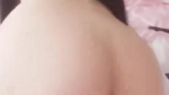 Cute white girl’s latest blue and white striped video this month, hairless pussy is hidden inside