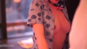 空姐的私人服务！在飞机上赚不够～落地还要「性招待」富二代！黑丝长腿挑逗无限