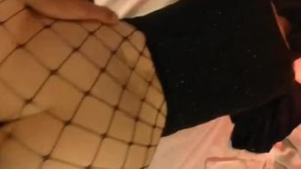 黒ストッキングを履いたセクシーな結合美女とのホテルでの自画撮り。一度やると、美女に嘘をついて休憩後もやり続けるでしょう。我慢できない！マンダリン 003434