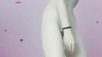 Devil-shaped red deer girl in uniform seduces sex