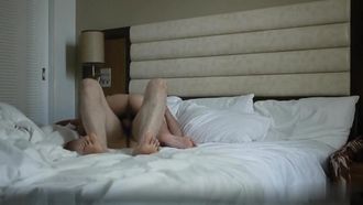 The college love couple checked into a room and had passionate sex. The girl with beautiful breasts gasped and moaned so seductively ~