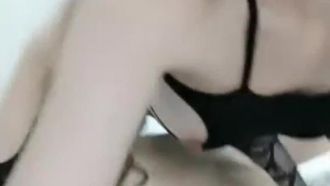 nnnnn Internet celebrity face cute girl sexy one-piece fishnet stockings and sex partner, close-up 69 blowjob riding hard fuck sexy ass leaking white juice