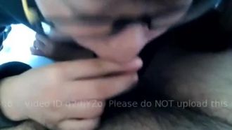 Girl with glasses eats banana for man just for iPhone 6