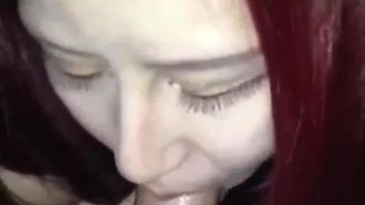 妖艳红发妹口交
