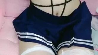 こんなに可愛い猫耳娘がこんなにエッチだったとは～制服を脱いだら縛って首輪をつけて一人で蝋を垂らして