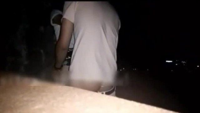 玩的就是刺激：本城最高天台露出爆操口射