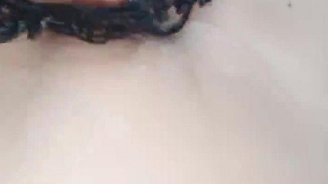 Live broadcast on mobile phone of two men and one woman having a threesome without stopping, taking turns to fuck the woman in various positions