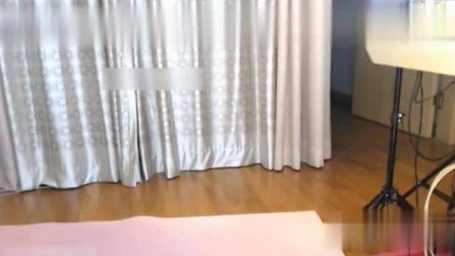 Beautiful Korean anchor Sohee masturbates in sexy black fishnet stockings and nurse uniform