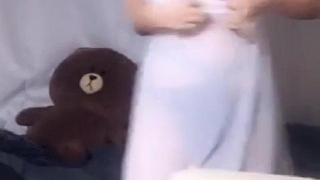 The big-breasted beauty anchor dances naked and slowly takes off her fingers, buckles her pussy props, and fucks hairless pink fungus, moaning powerfully