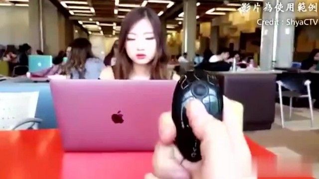 My girlfriend stuffed a wireless vibrator underneath her