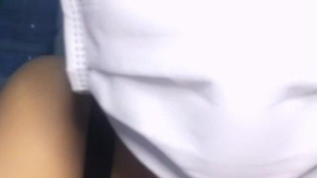 Busty school girl masturbates, her figure and face become horny, it’s really scary