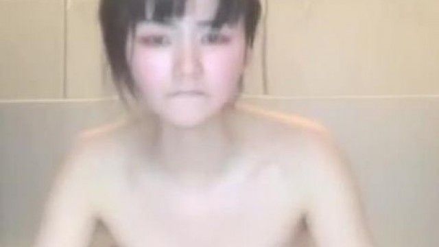 (Creampie between brother and sister) Real incest between brother and sister, cute loli face sister with papaya breasts, her breasts swaying after being fucked by her brother from behind, facial cumshot without condom
