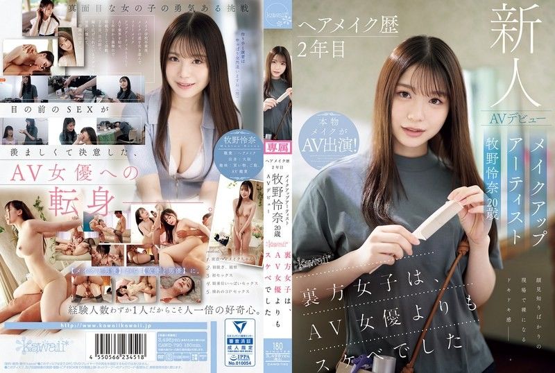 ヘアメイク歴2年目 メイクアップアーティスト牧野怜奈 20歳 AVデビュー kawaii*裏方女子は、AV女優よりもスケベでした 無修正